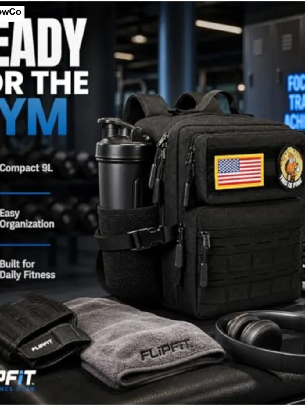 9L Mini Tactical Backpack Molle Daypack Nylon Military Hiking Gym Bag